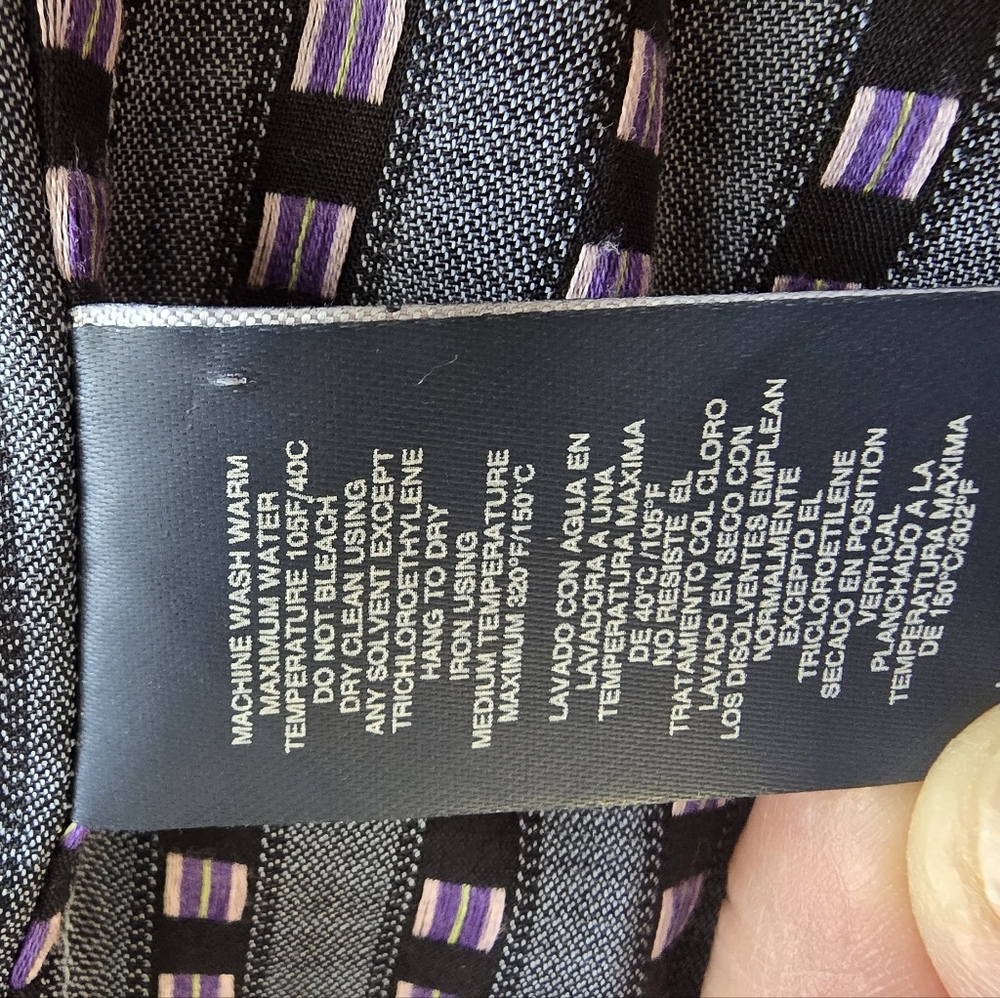 Robert Graham Shirt 3XL Blue Purple Texture Black Paisley Cuffs - Picture 10 of 12